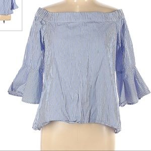 Cupid off the shoulder stripped blouse